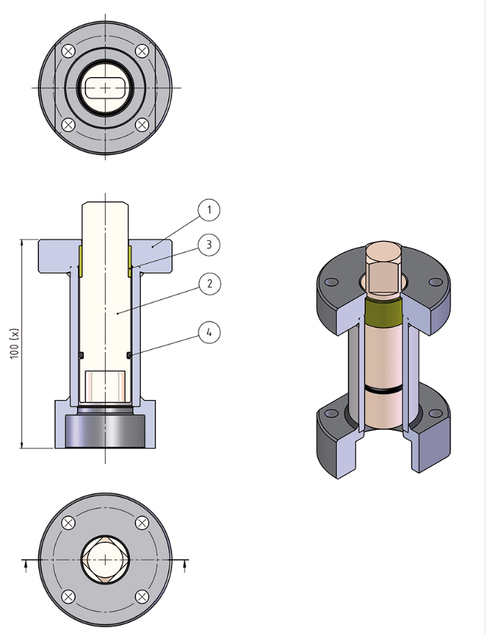 分體法蘭式球閥470/471執(zhí)行器延伸軸