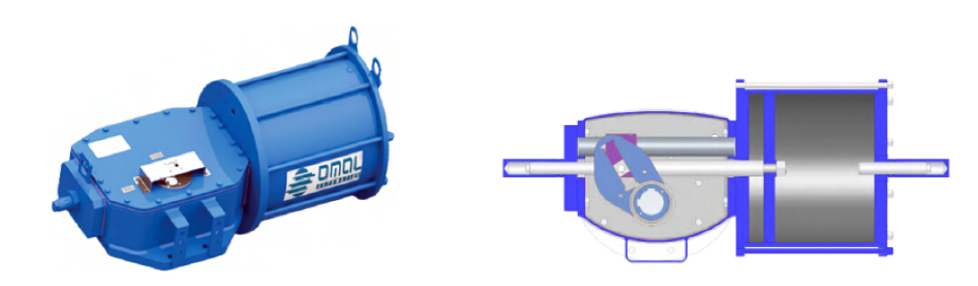 輸出力矩最大的重型氣動(dòng)執(zhí)行器，主要應(yīng)用在石油石化領(lǐng)域